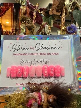 Barbie Pink w/ various accented designs Handmade Nails NWT 1/$10 or 5/$35